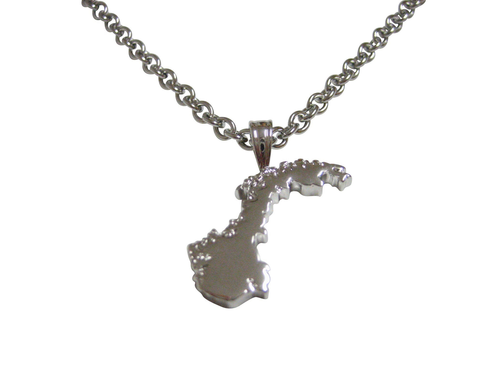 Norway Map Shape Pendant Necklace