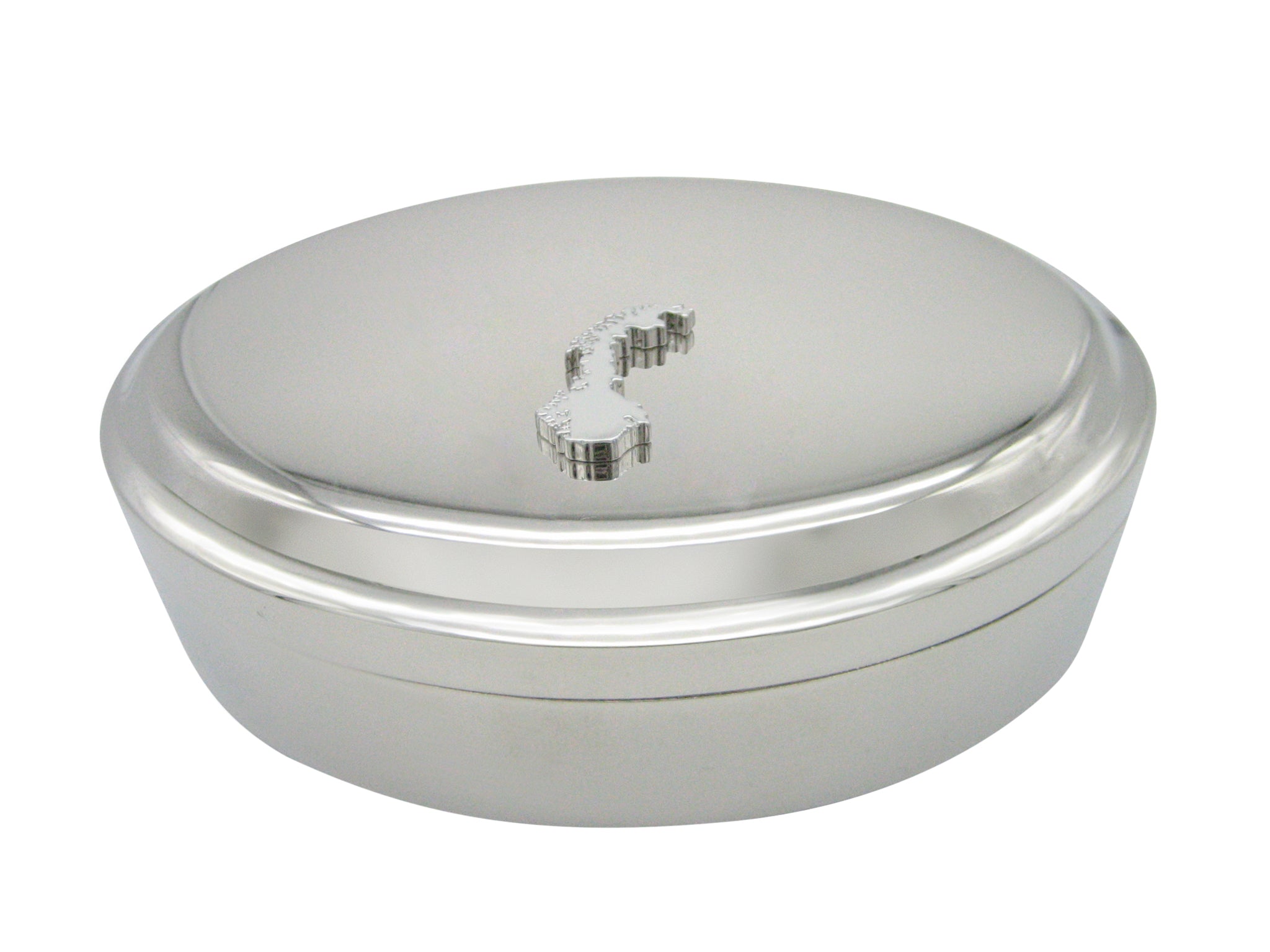 Norway Map Shape Pendant Oval Trinket Jewelry Box