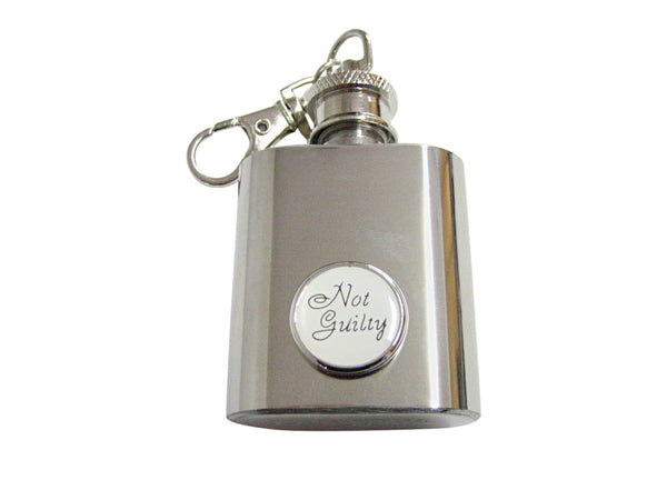 Not Guilty Law 1 Oz. Stainless Steel Key Chain Flask