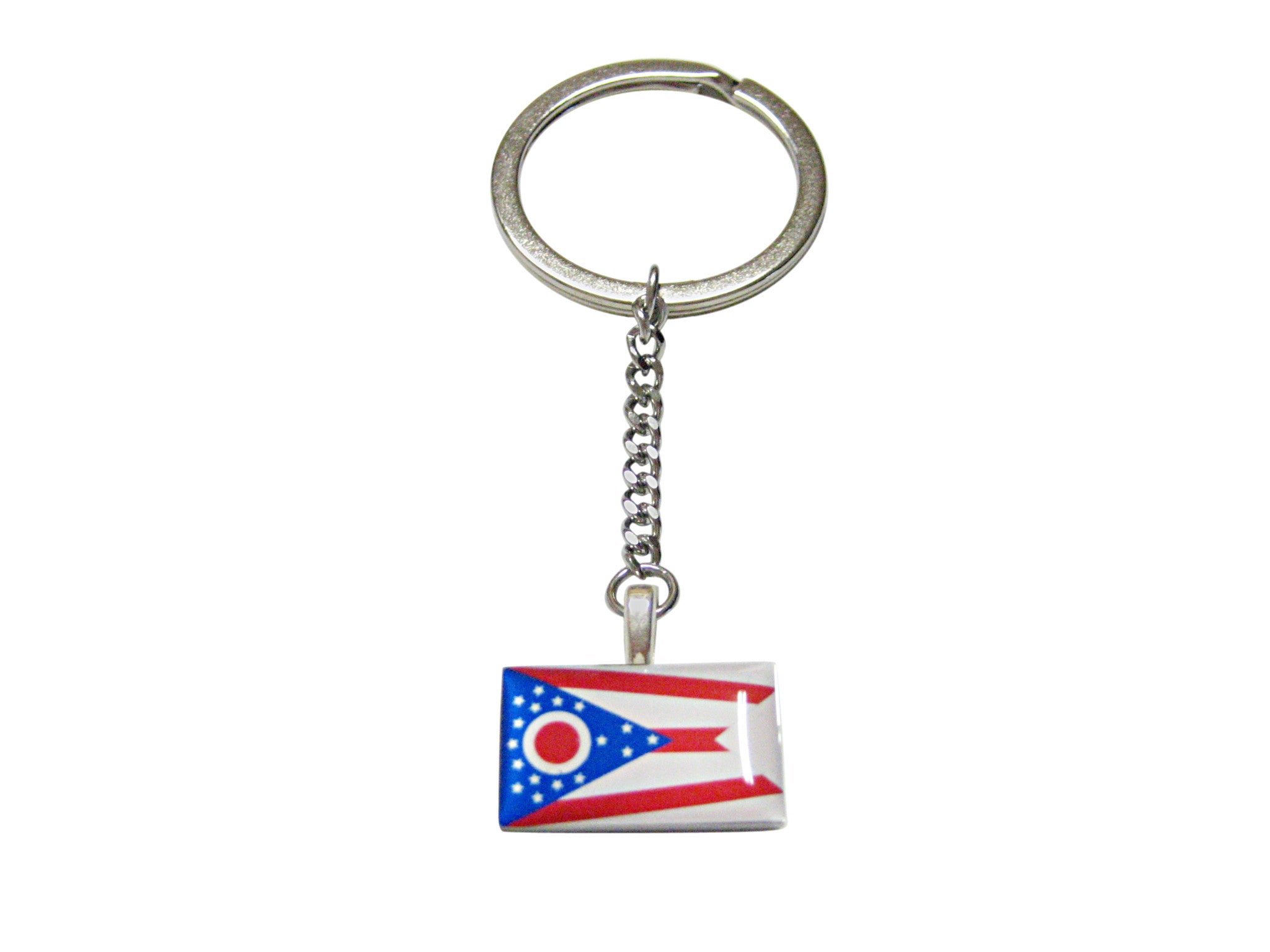 Ohio State Flag Pendant Keychain