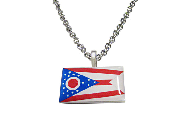 Ohio State Flag Pendant Necklace