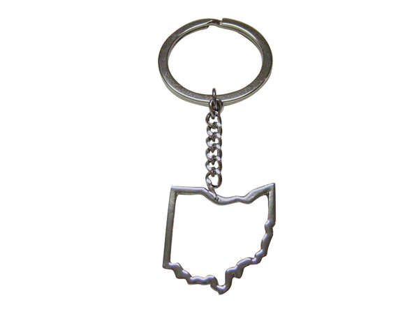 Ohio State Map Outline Keychain