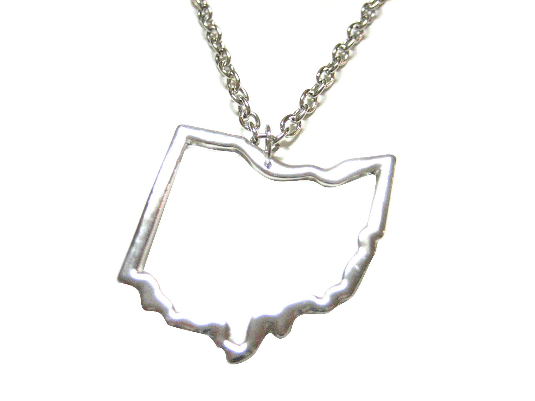 Ohio State Map Pendant Necklace