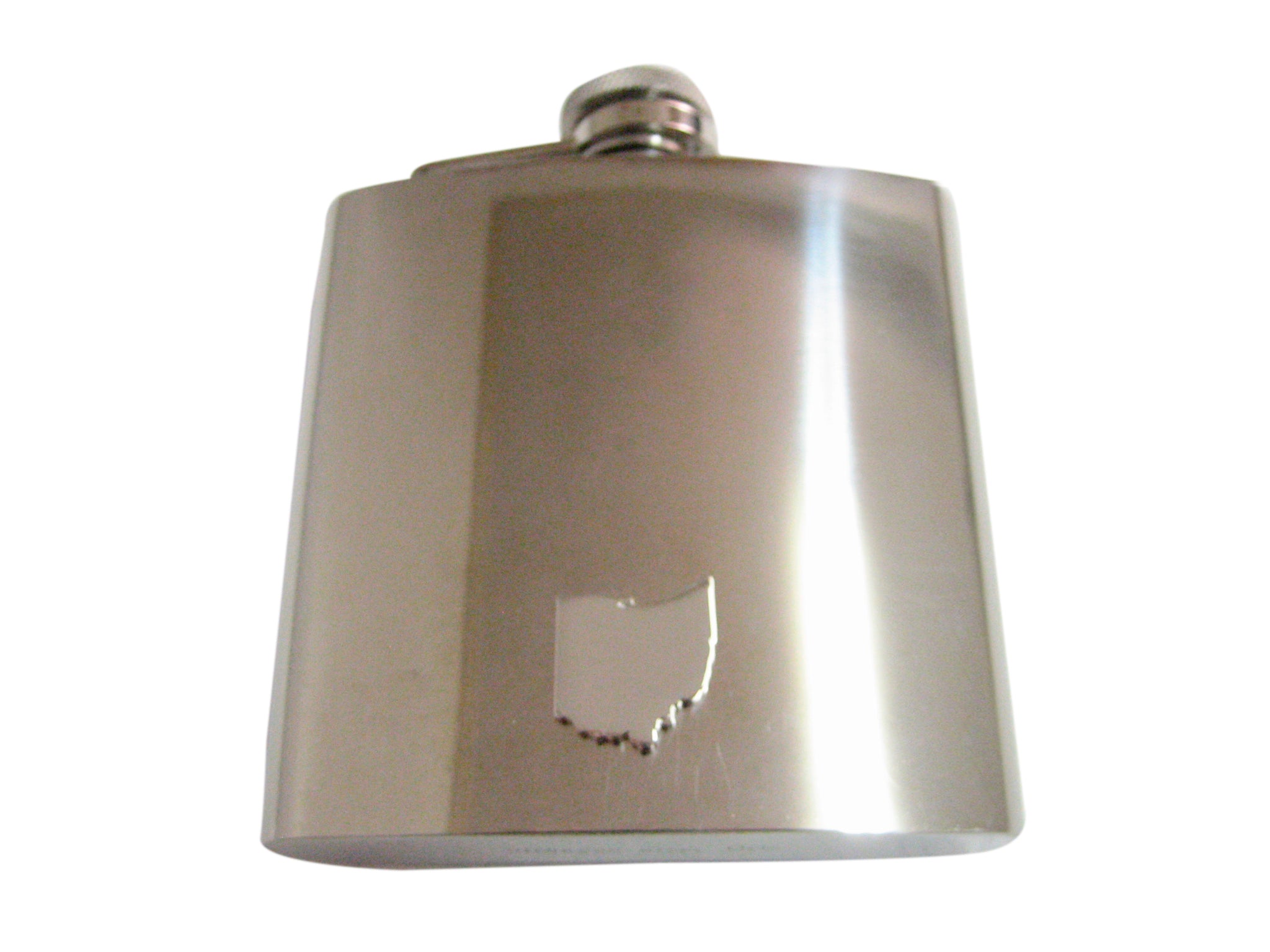Ohio State Map Shape 6oz Flask