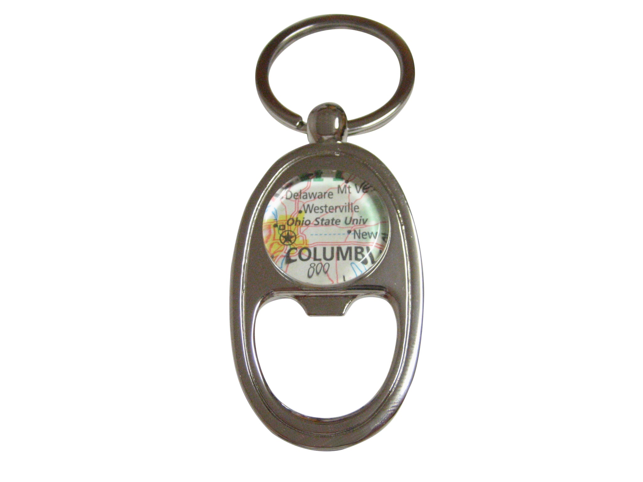 Ohio State University Map Bottle Opener Key Chain