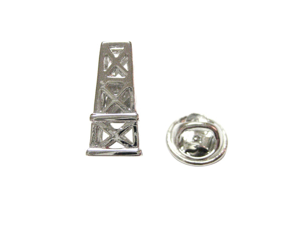 Oil Rig Pendant Lapel Pin