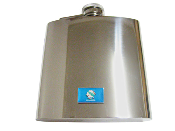 Oklahoma State Flag Pendant 6oz Flask