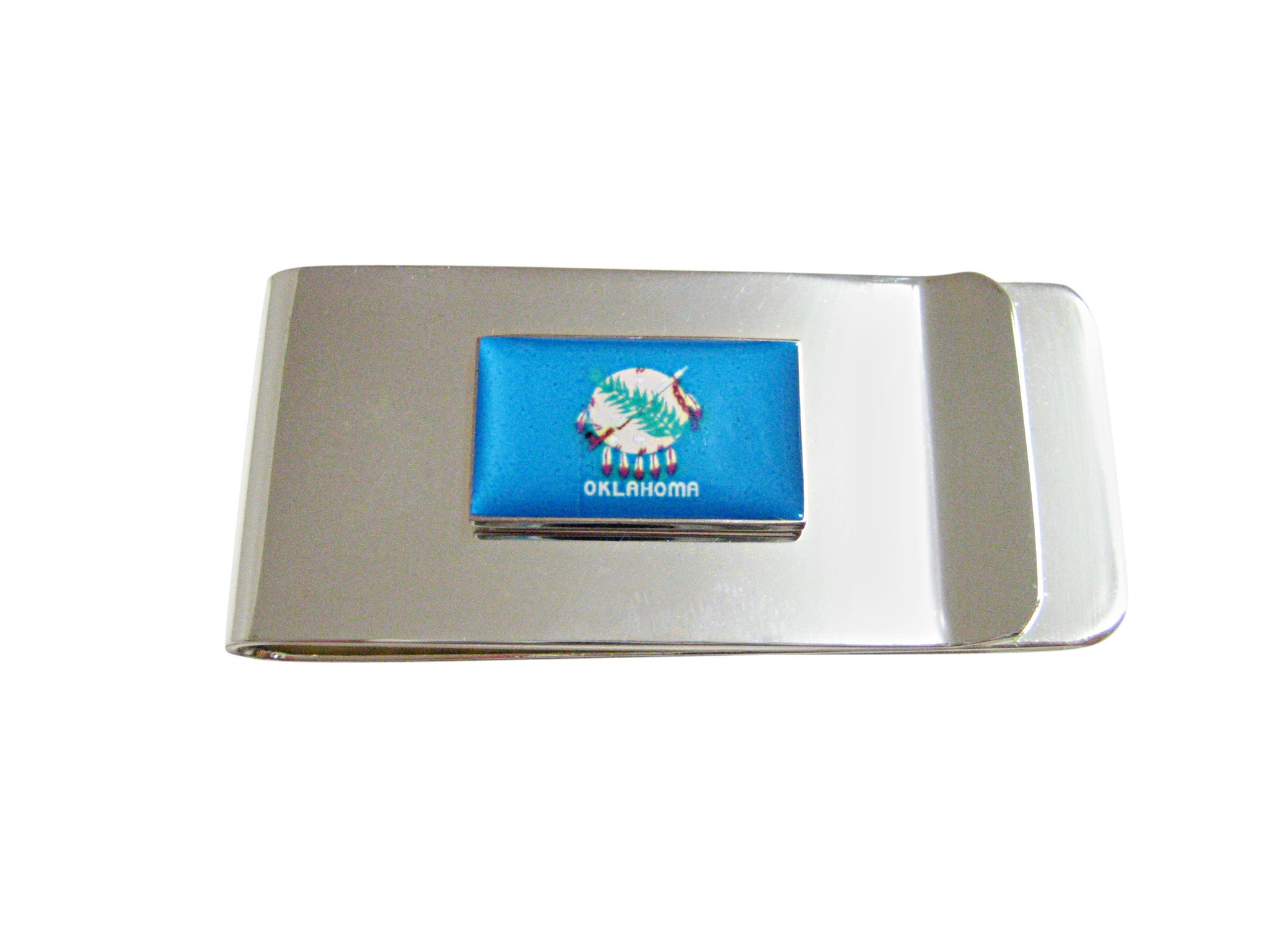 Oklahoma State Flag Pendant Money Clip