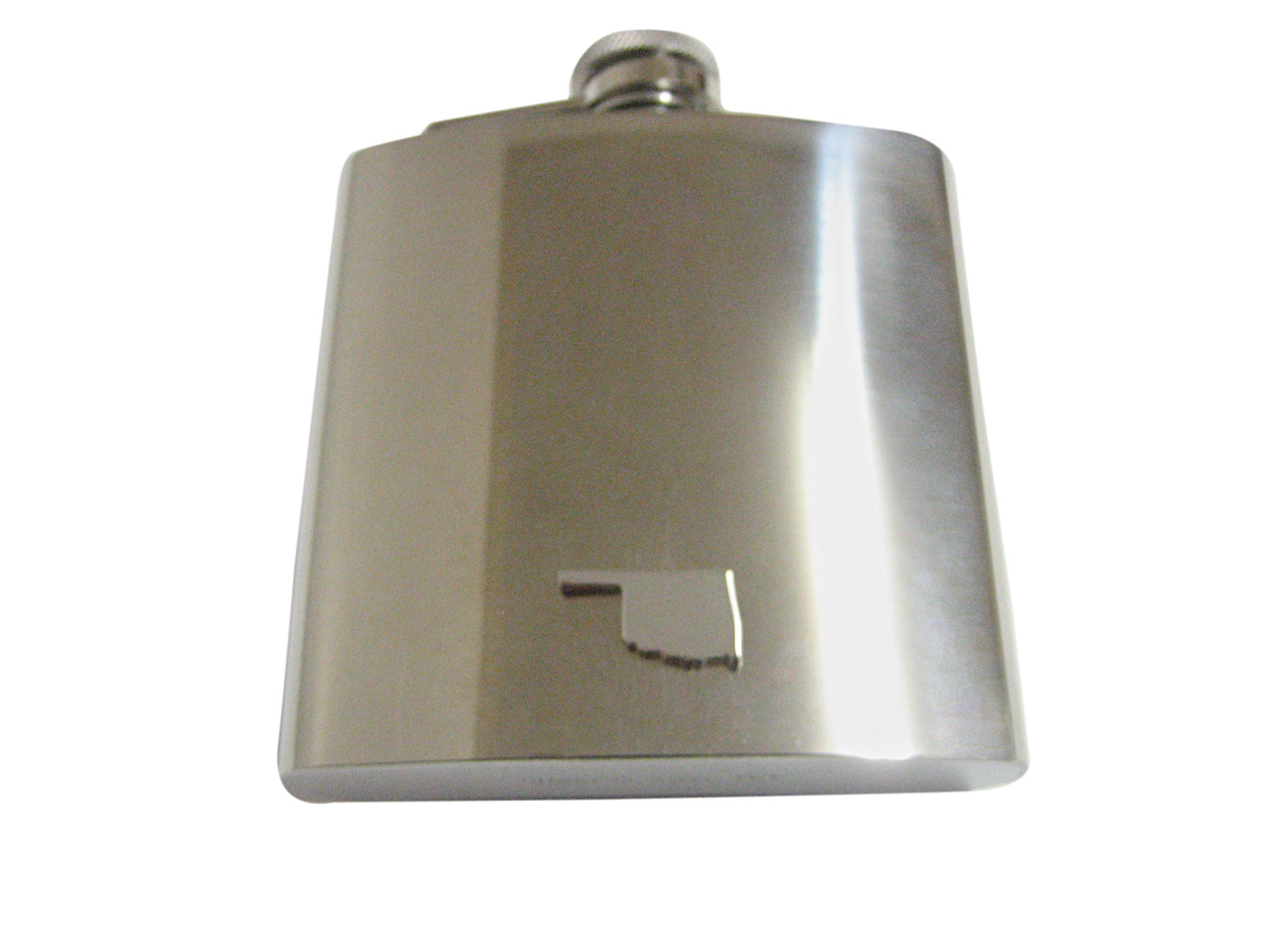 Oklahoma State Map Shape 6 Oz. Stainless Steel Flask