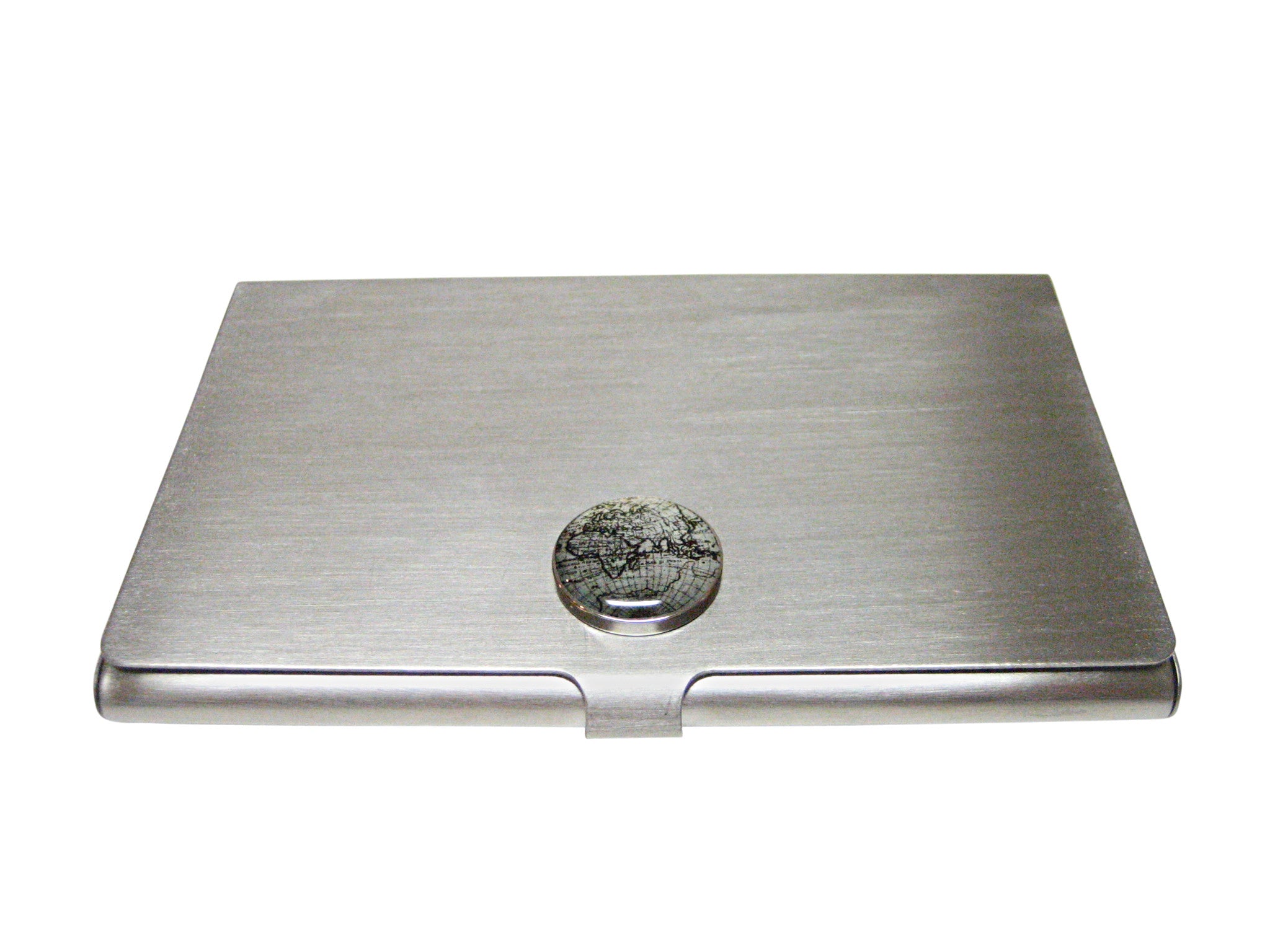 Old Style World Map Business Card Holder