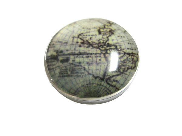 Old Style World Map Pendant Magnet
