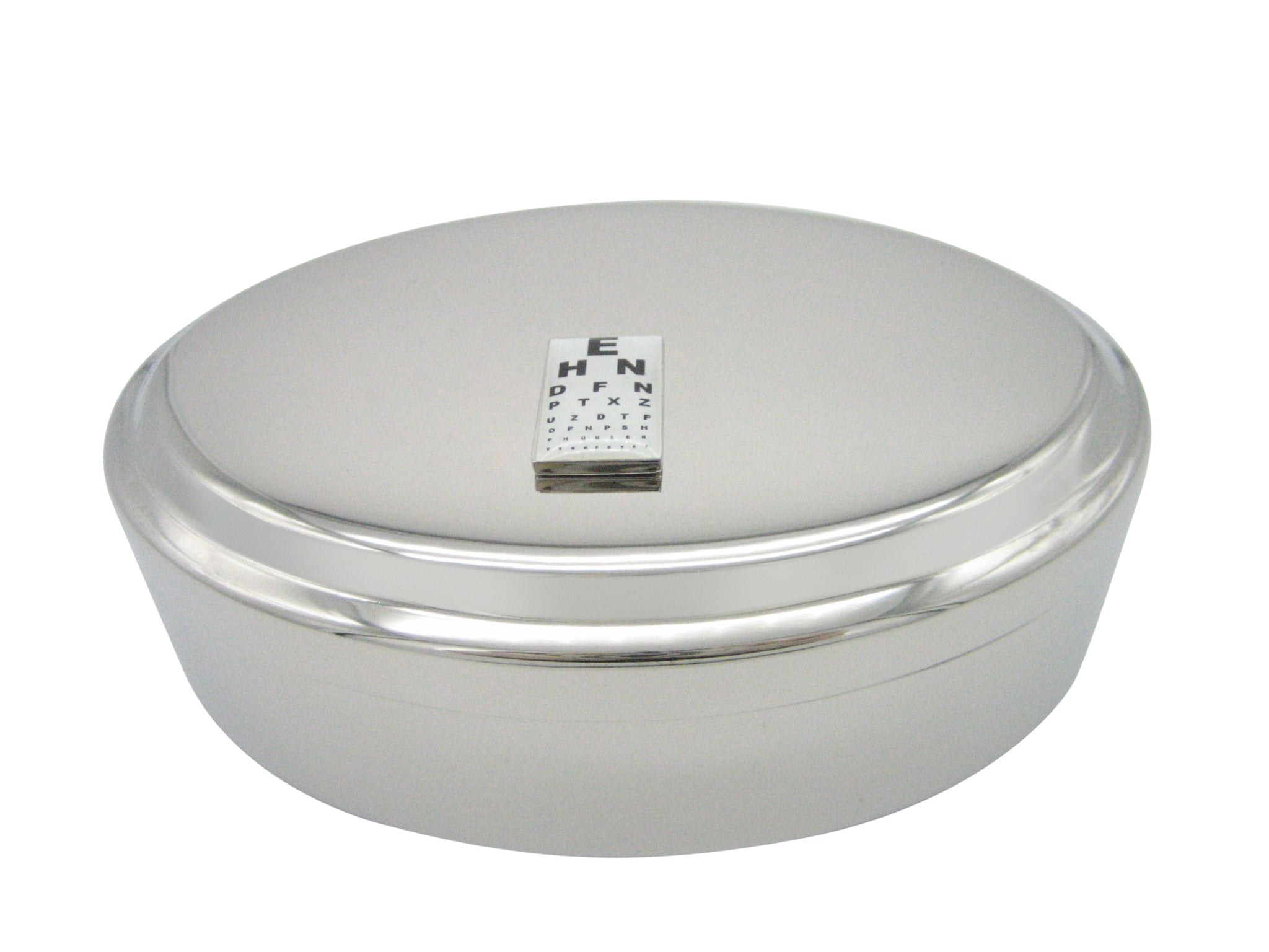 Optometrist Design Pendant Oval Trinket Jewelry Box