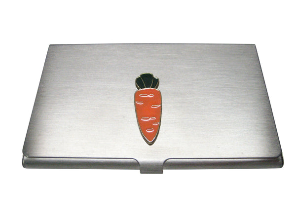 Orange Toned Flat Carrot Vegetable Business Card Holder