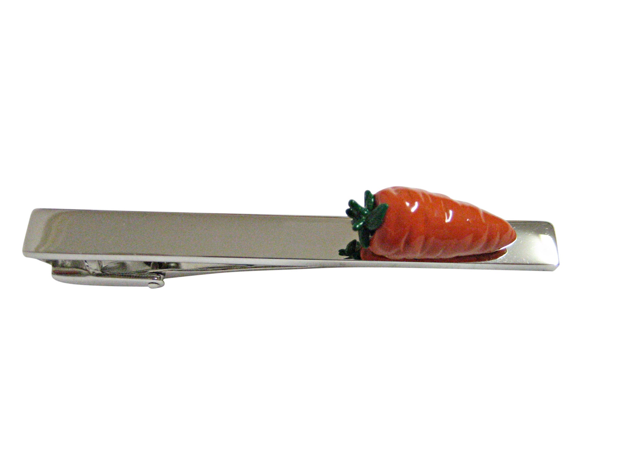 Orange Carrot Vegetable Square Tie Clip