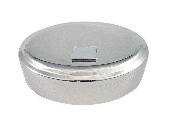 Oregon Map Shape Pendant Oval Trinket Jewelry Box