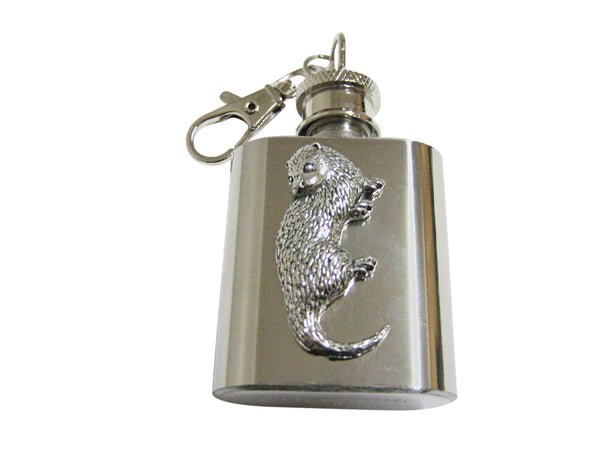 Otter 1 Oz. Stainless Steel Key Chain Flask