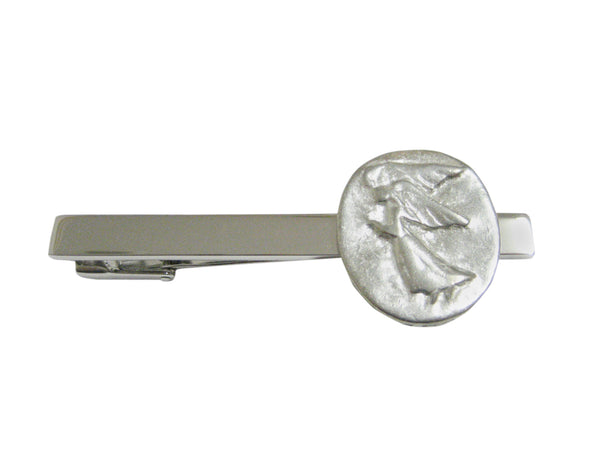 Oval Angel Pendant Square Tie Clip