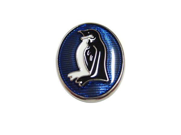 Oval Blue Penguin Magnet