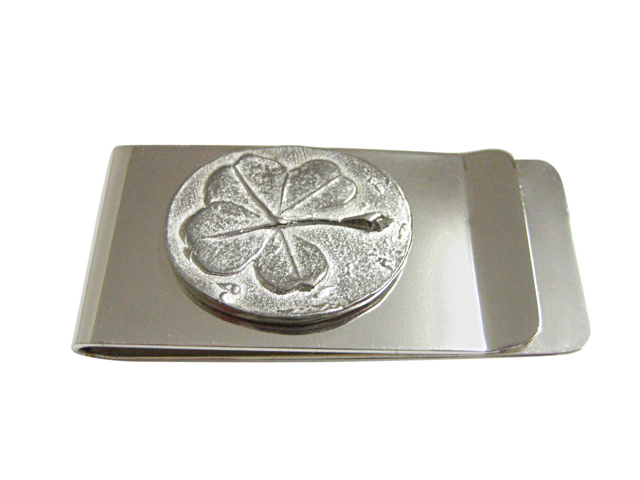 Oval Four Leaf Clover Money Clip