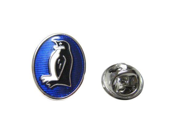 Oval Penguin Lapel Pin