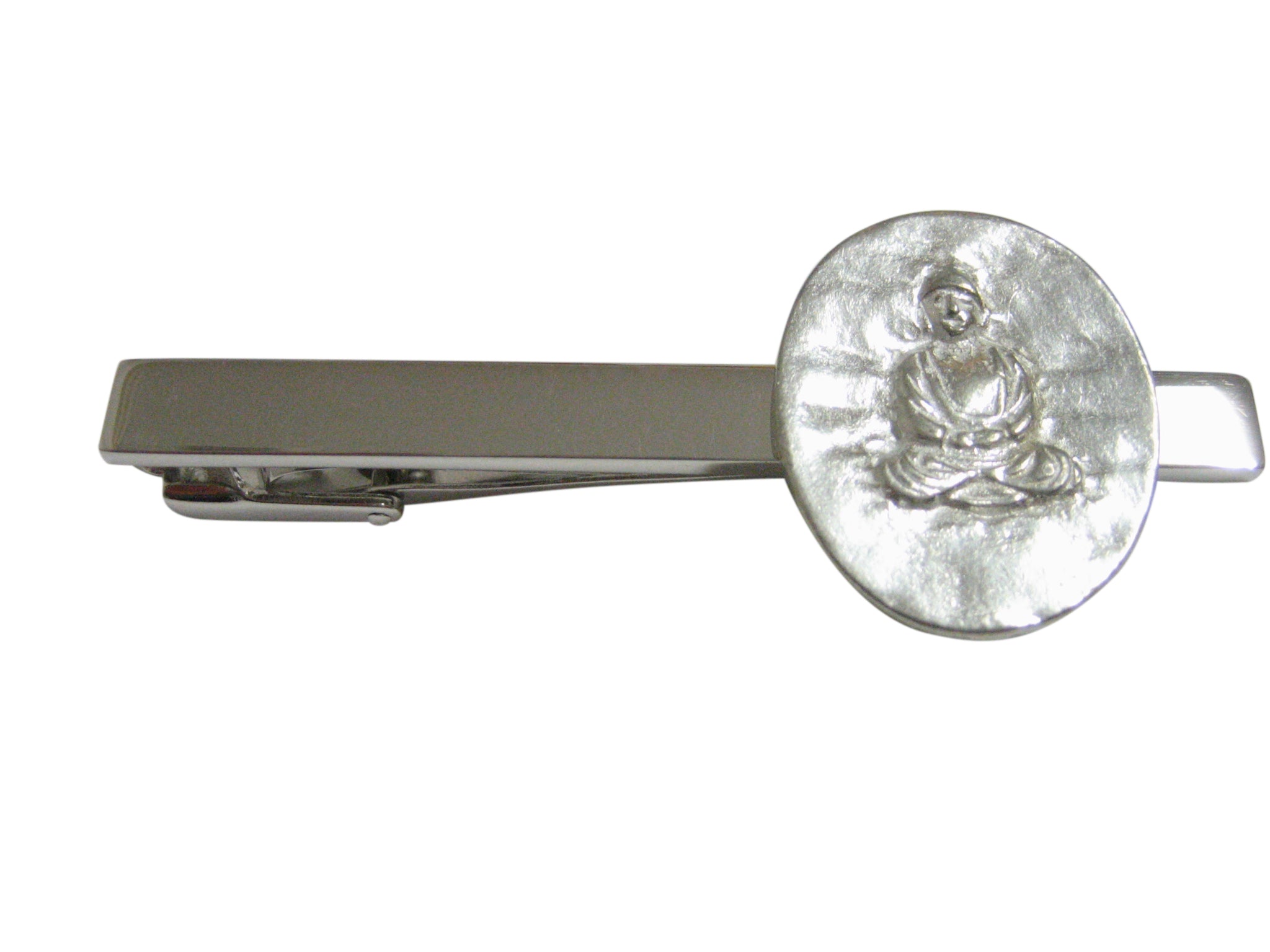 Oval Religious Buddha Square Tie Clip