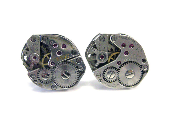 Oval Steampunk Watch Cufflinks