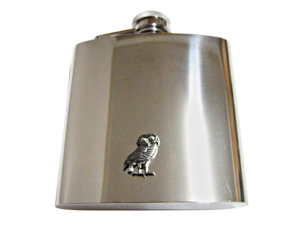 Owl of Athena 6 Oz. Stainless Steel Flask