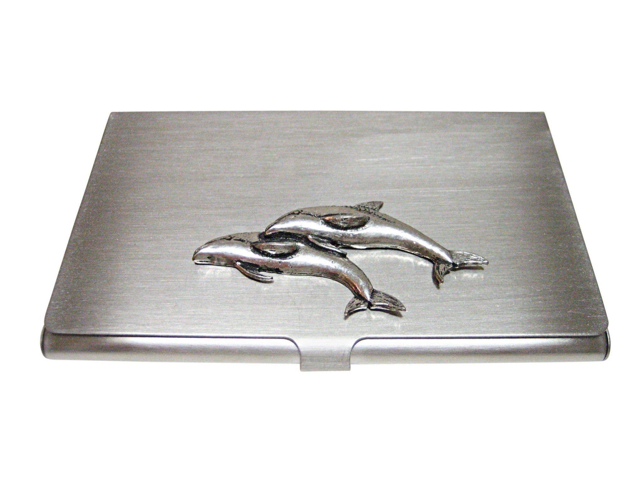 Pair of Dolphins Business Card Holder