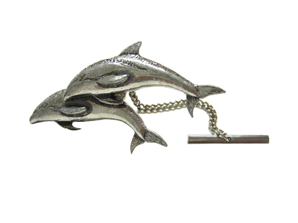 Pair of Dolphins Tie Tack