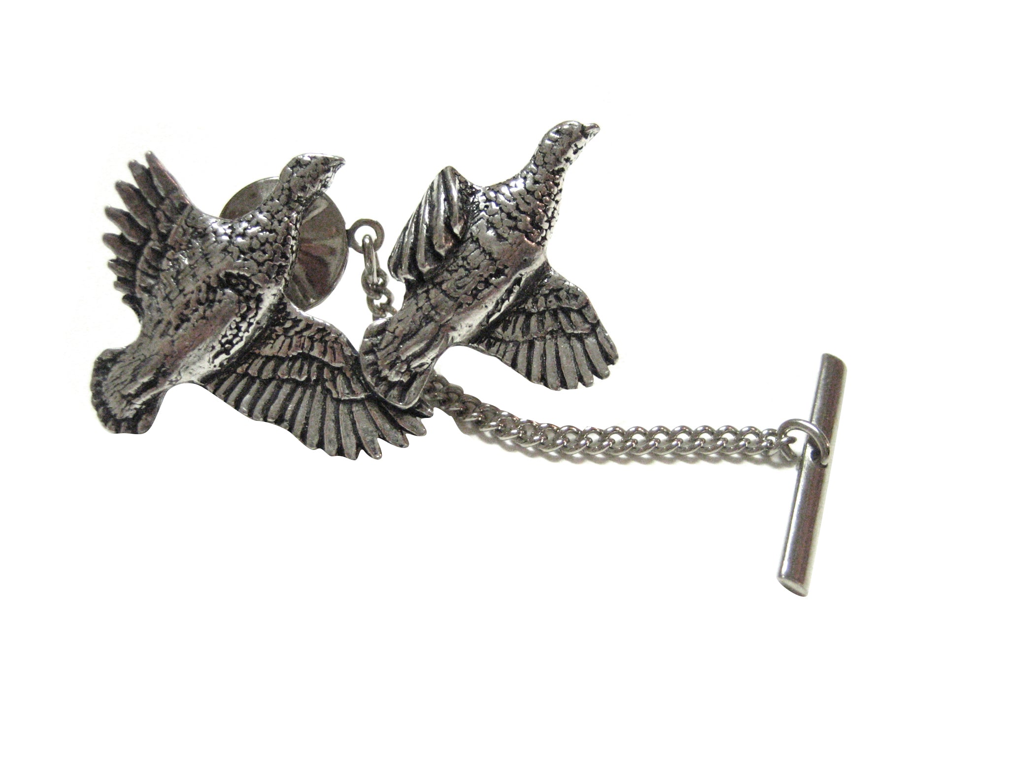Pair of Flying Partridge Bird Tie Tack