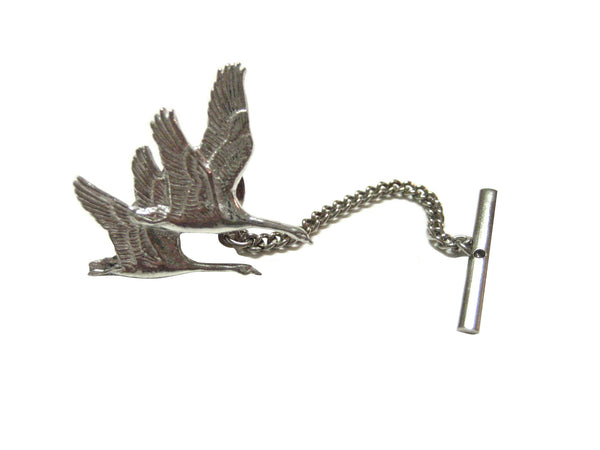 Pair of Swans Bird Tie Tack