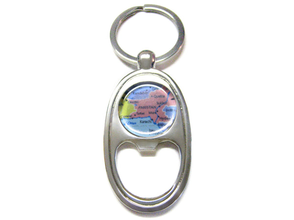 Pakistan Map Bottle Opener Key Chain