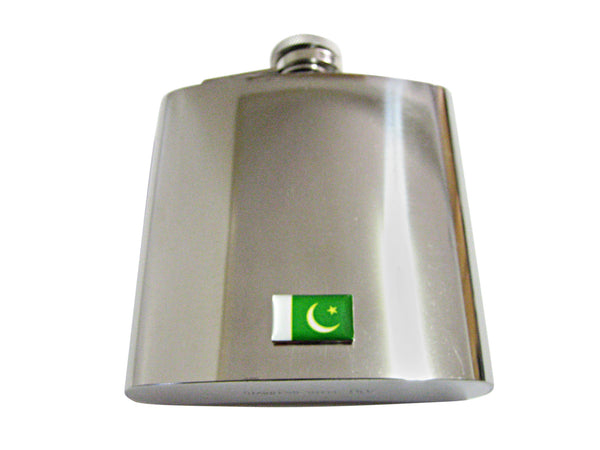Pakistan Flag Pendant 6 Oz. Stainless Steel Flask