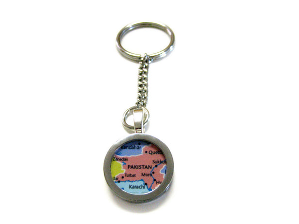 Pakistan Map Pendant Keychain