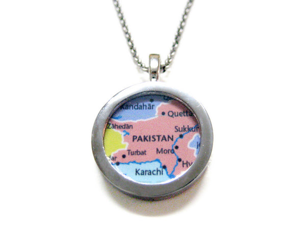 Pakistan Map Pendant Necklace