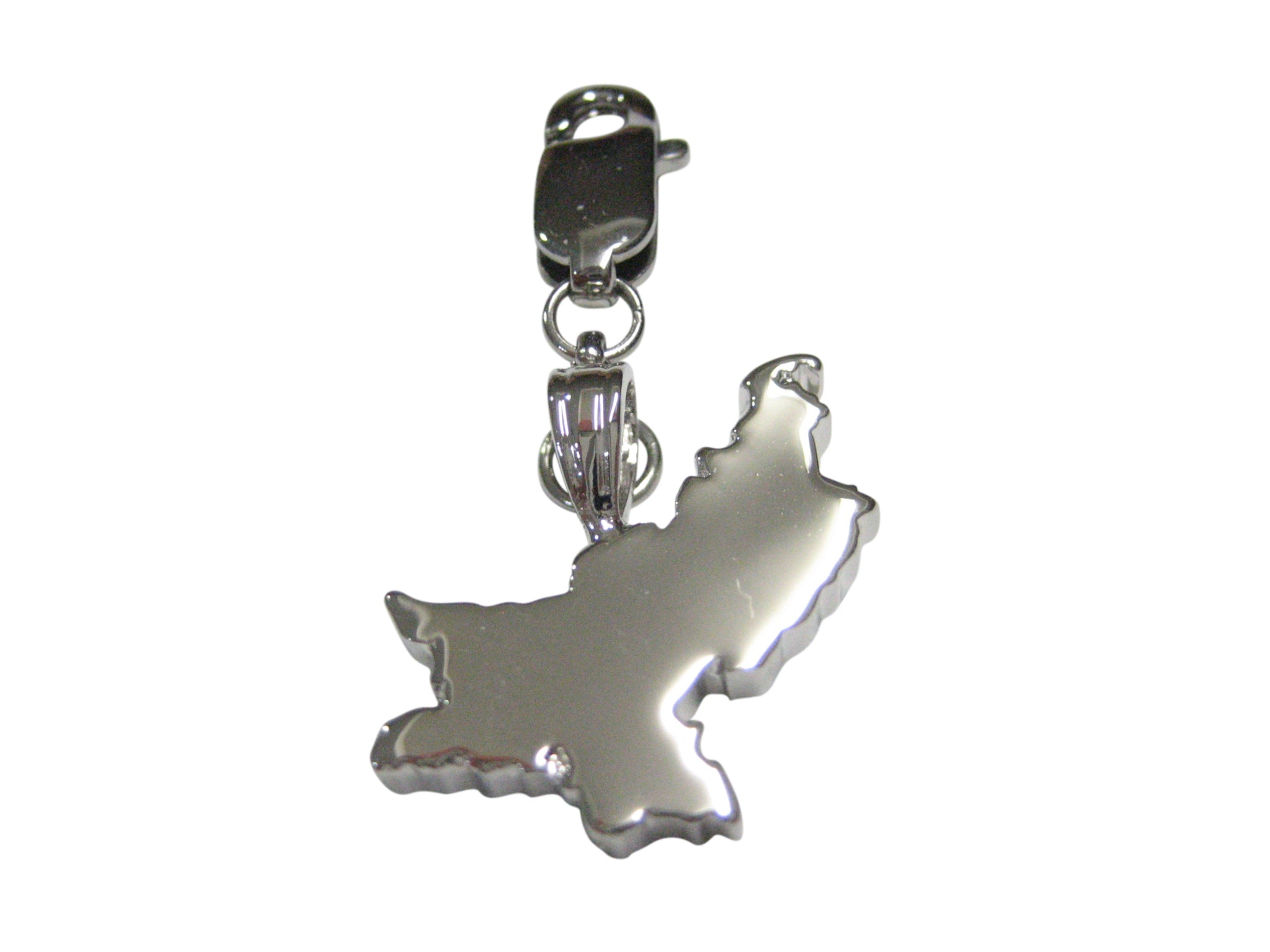Pakistan Map Shape Pendant Zipper Pull Charm