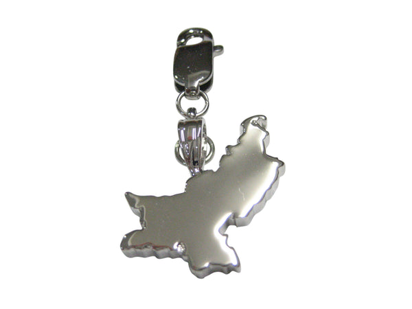 Pakistan Map Shape Pendant Zipper Pull Charm