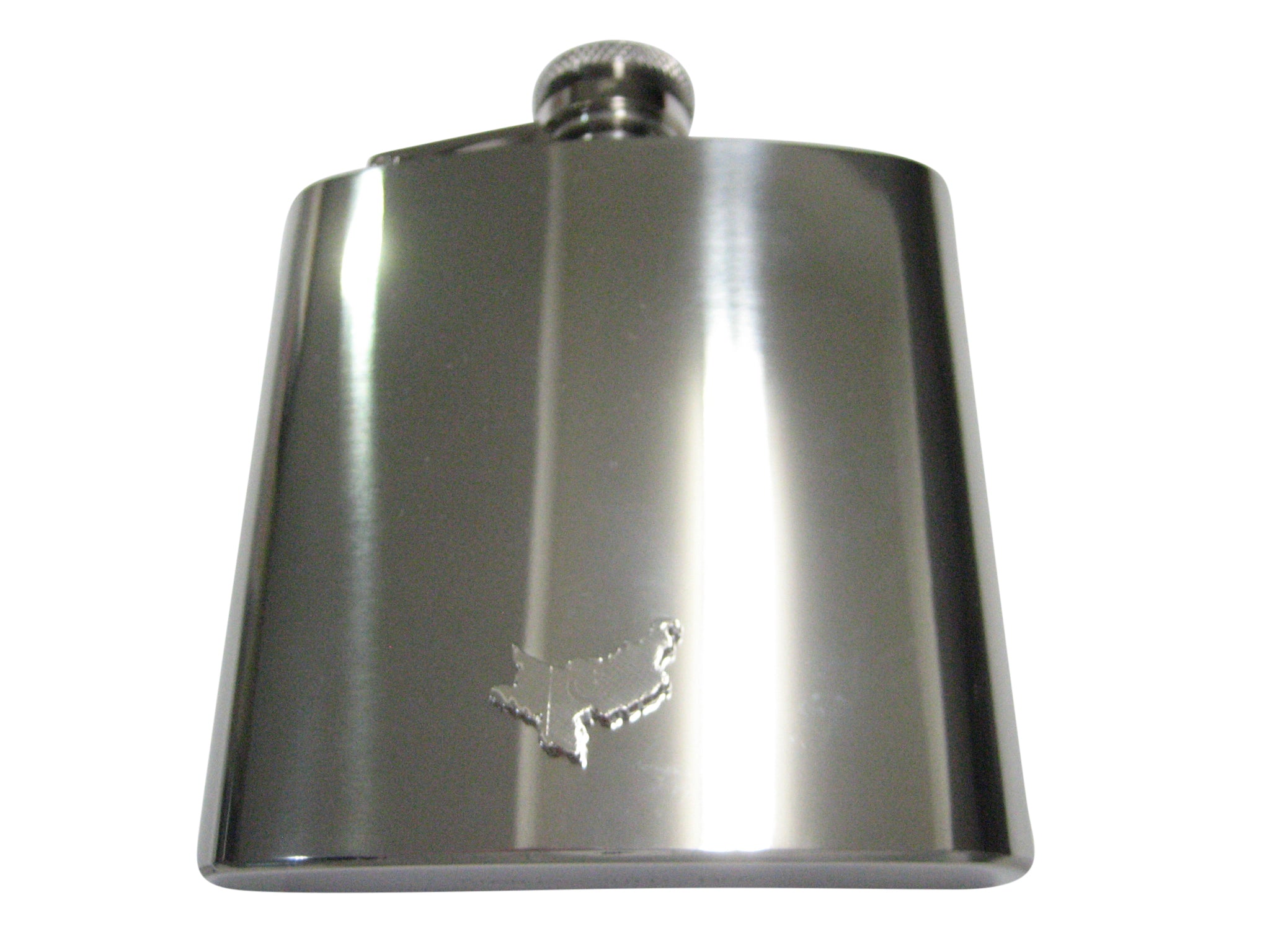 Pakistan Map Shape and Flag Design 6oz Flask