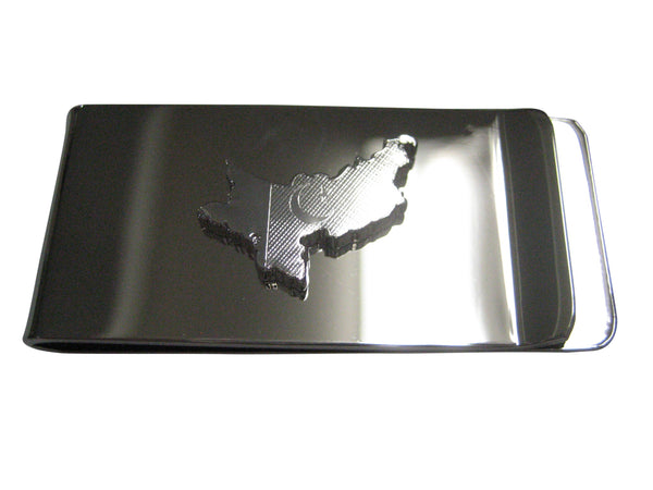 Pakistan Map Shape and Flag Design Money Clip