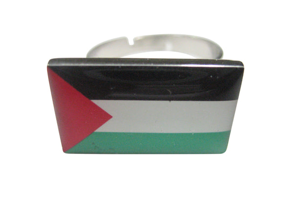 Palestine Flag Adjustable Size Fashion Ring
