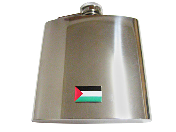 Palestine Flag Pendant 6 Oz. Stainless Steel Flask