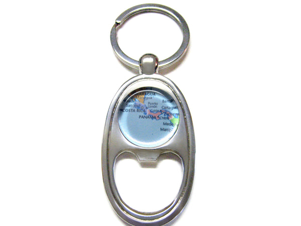 Panama Map Bottle Opener Key Chain
