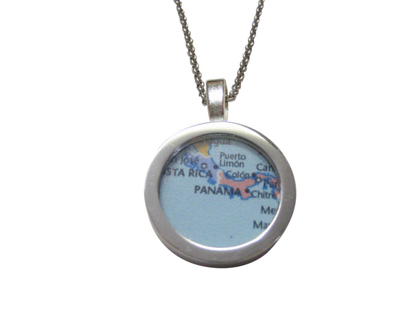 Panama Map Pendant Necklace