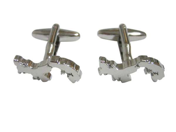 Panama Map Shape Cufflinks