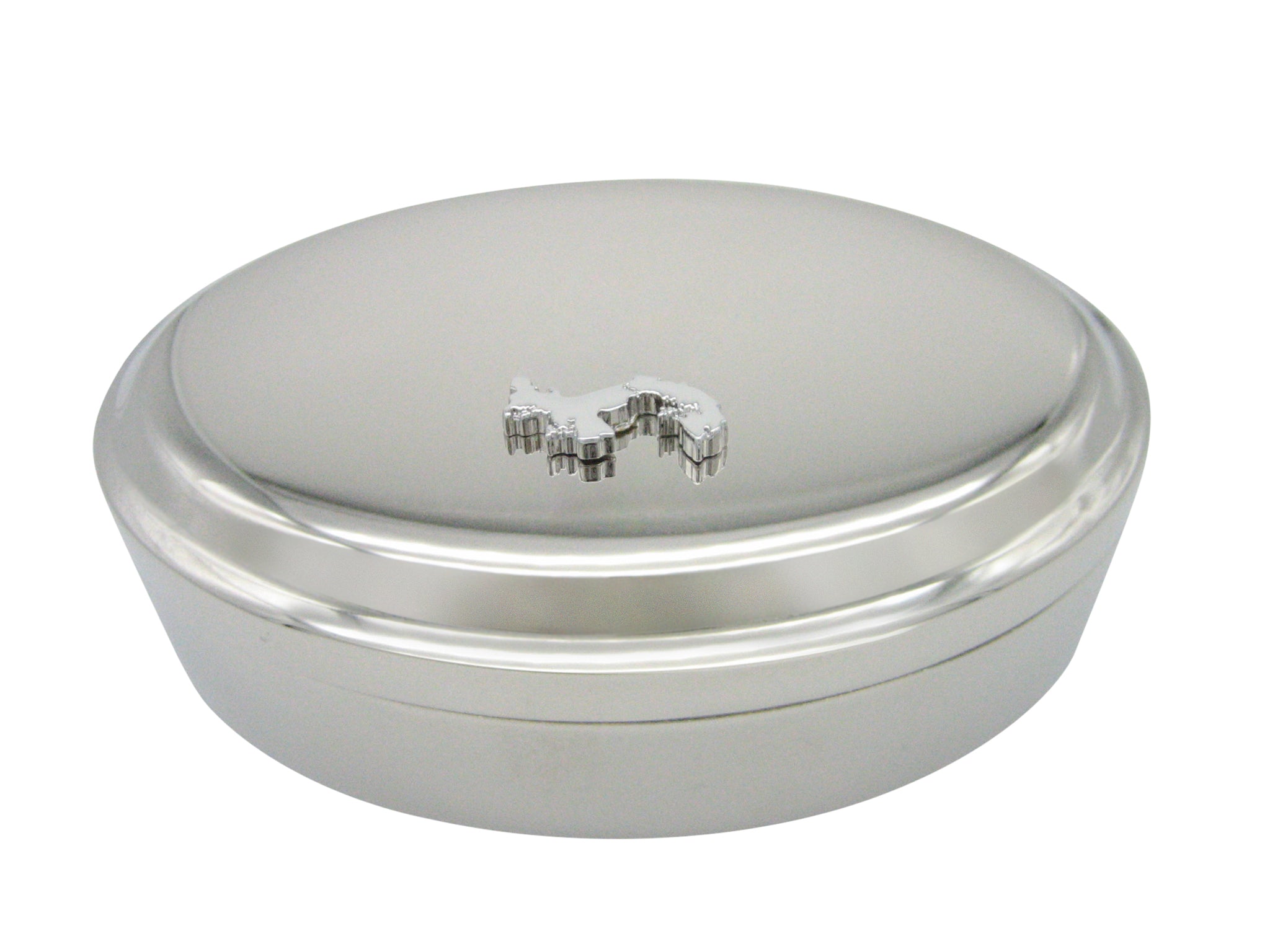 Panama Map Shape Pendant Oval Trinket Jewelry Box