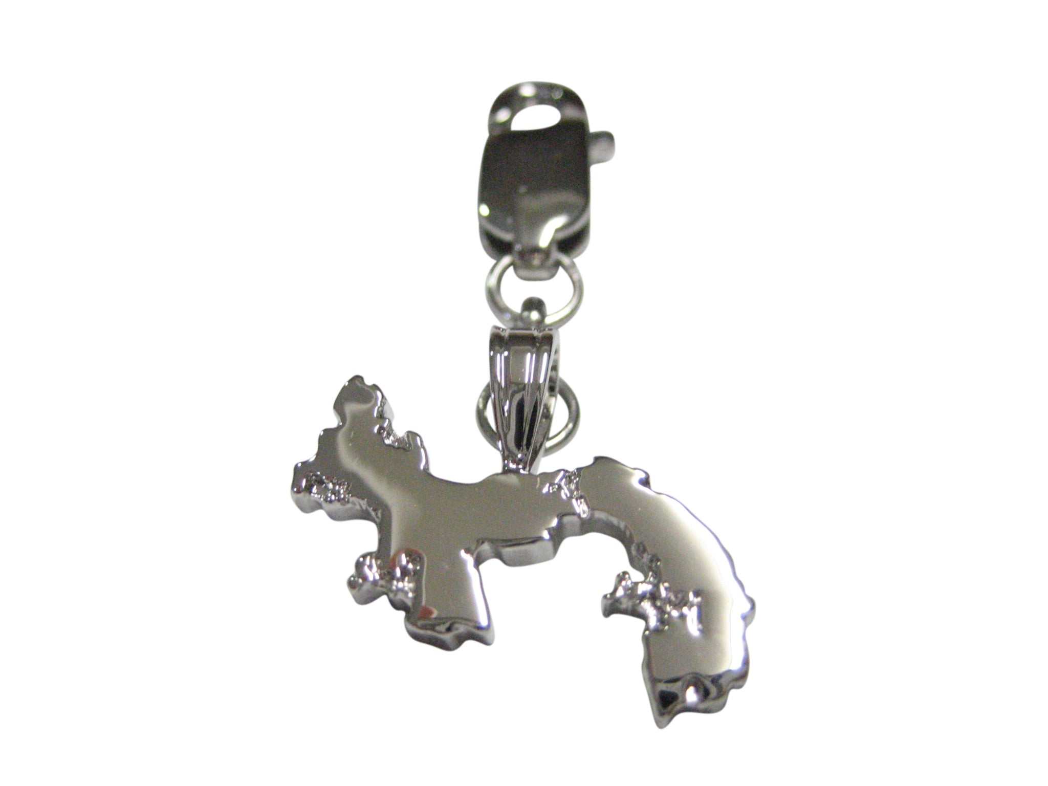 Panama Map Shape Pendant Zipper Pull Charm