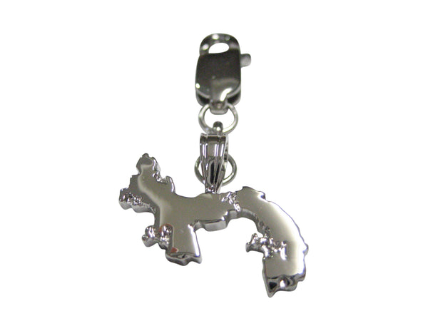 Panama Map Shape Pendant Zipper Pull Charm