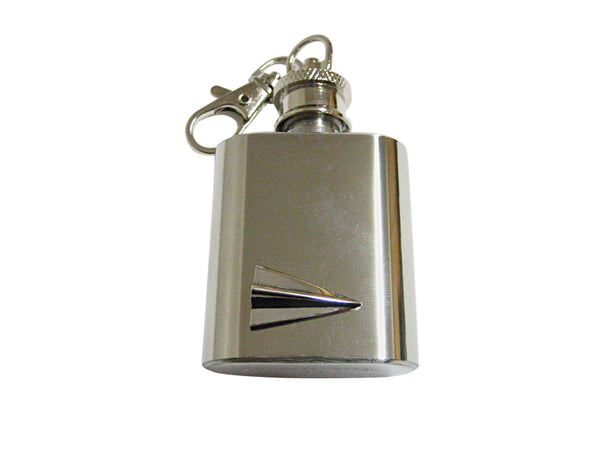 Paper Airplane 1 Oz. Stainless Steel Key Chain Flask