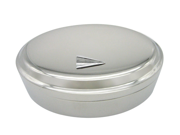 Paper Airplane Pendant Oval Trinket Jewelry Box