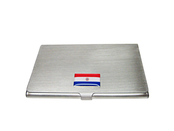 Paraguay Flag Pendant Business Card Holder